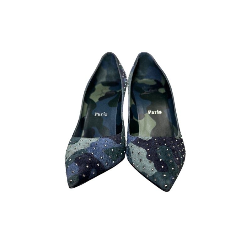 Louboutin Camo So Kate Plume 100 Camo<br />
<br />
Size: 36.5<br />
<br />
In very good condition. Light scuffing to the bottom of the soles.<br />
<br />
Does not come with the original dust bag or box.