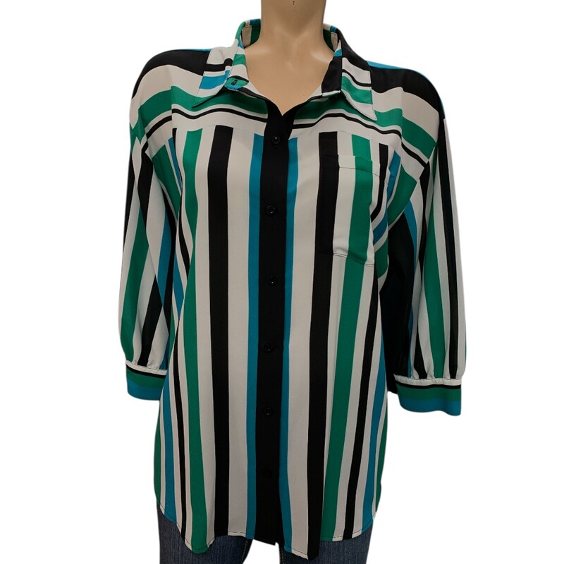 Karla Lagerfeld Top, Gren/blk, Size: M