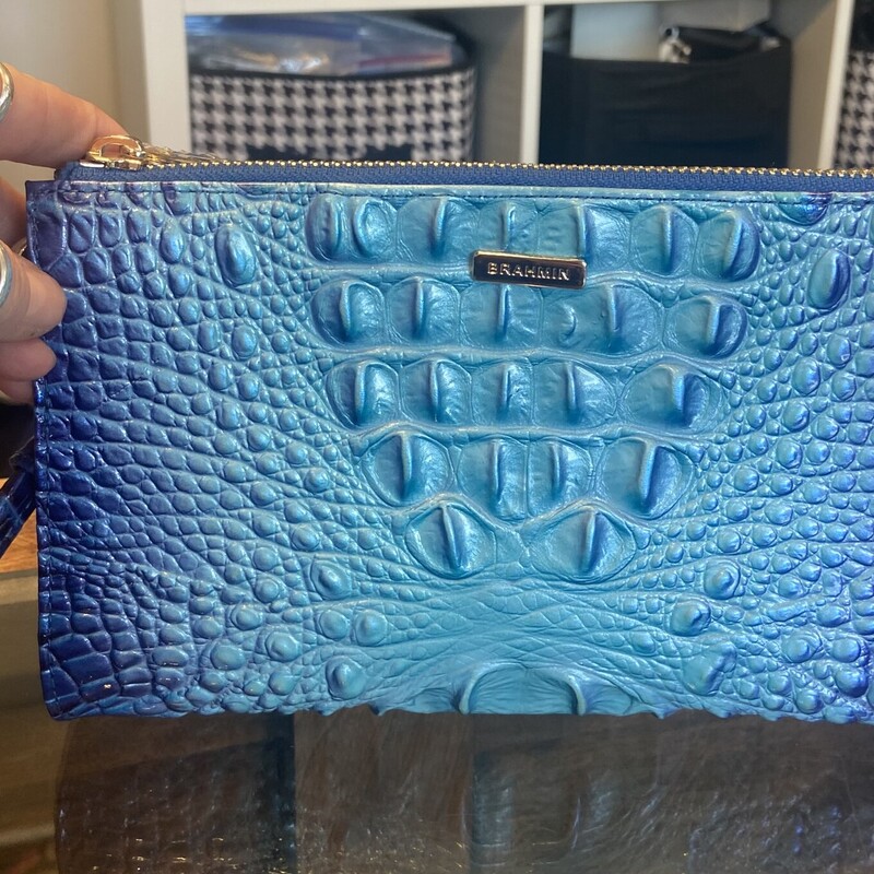 EUC Blu Ombre Lthr Wrstlt