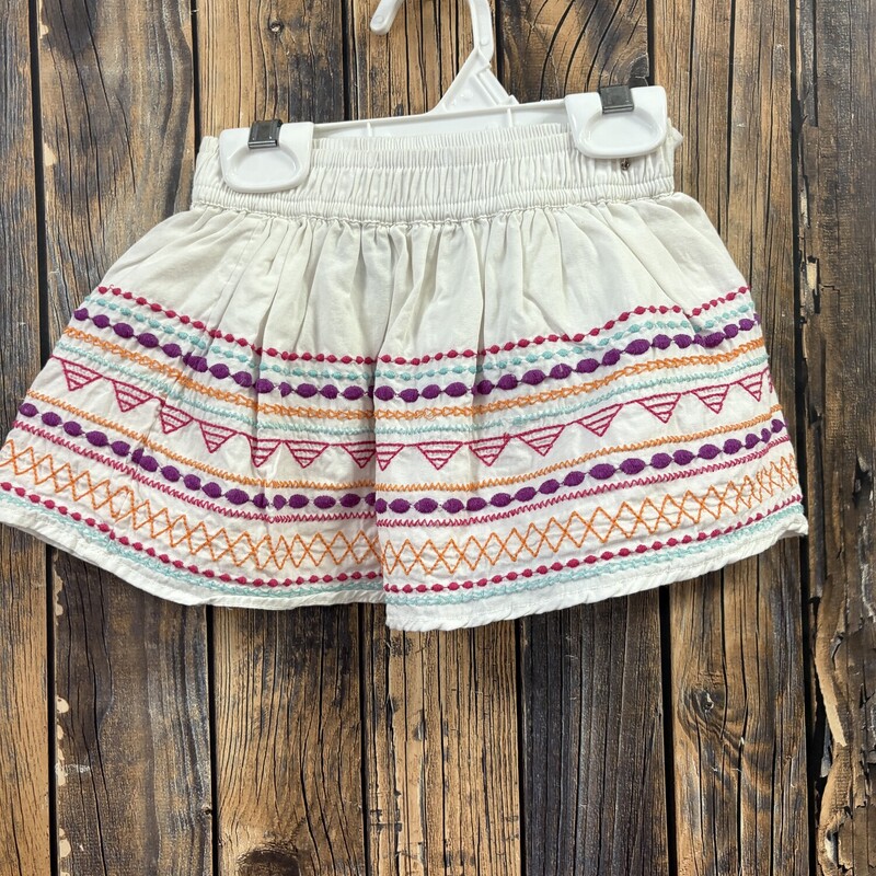 White Aztec Skirt Gap, Size: 18/24