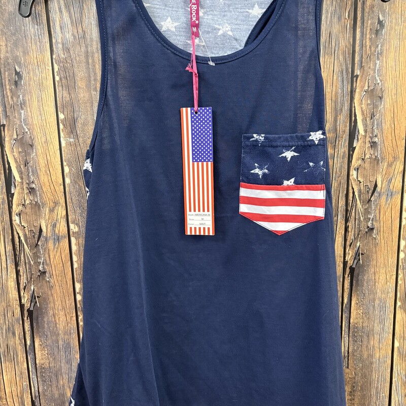 Flag Pocket Tank, Size: Med