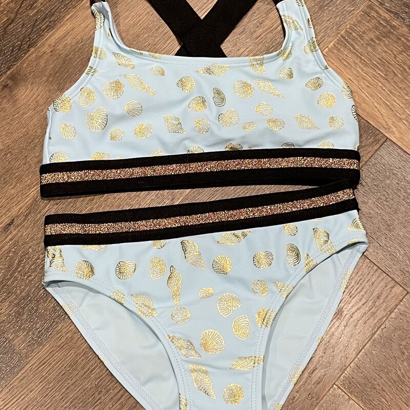 Color Kids Bathing Suit 2pc, Blue, Size: 6Y