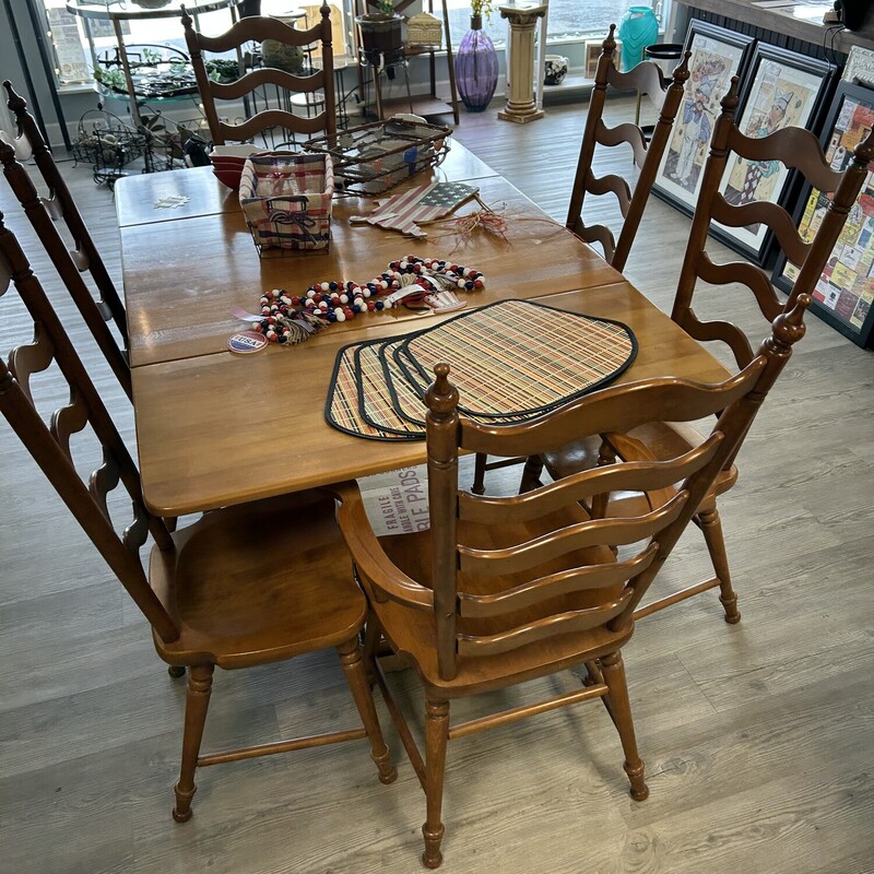 Table with 6 Chairs and table pads