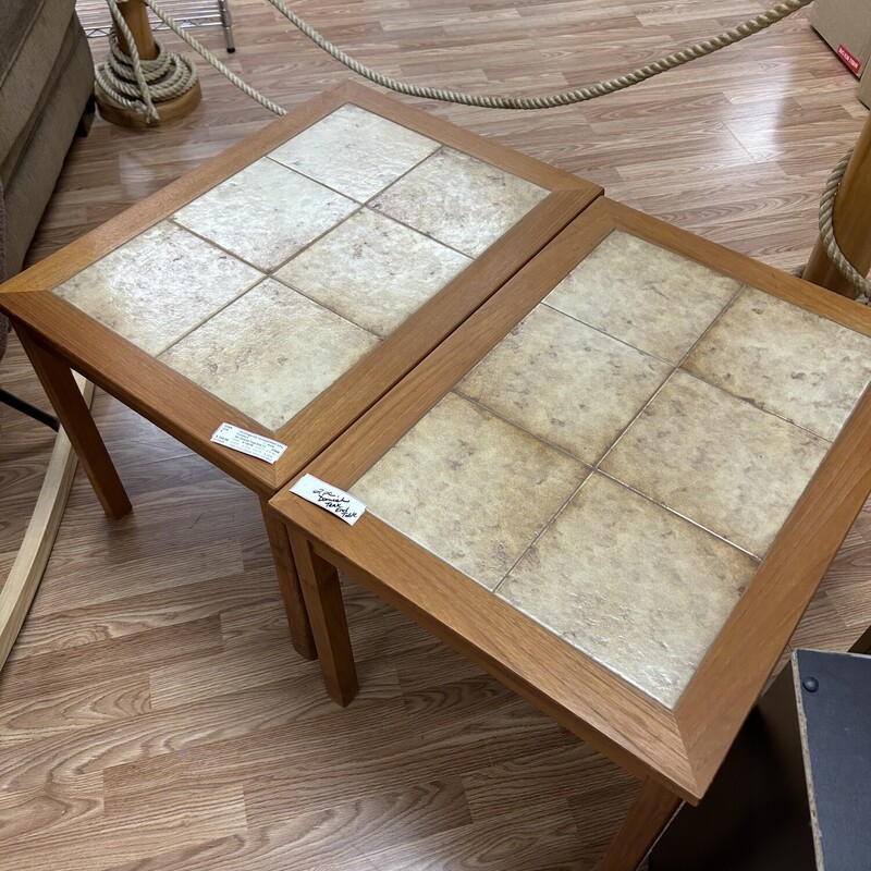 2pc Danish Teak End Table