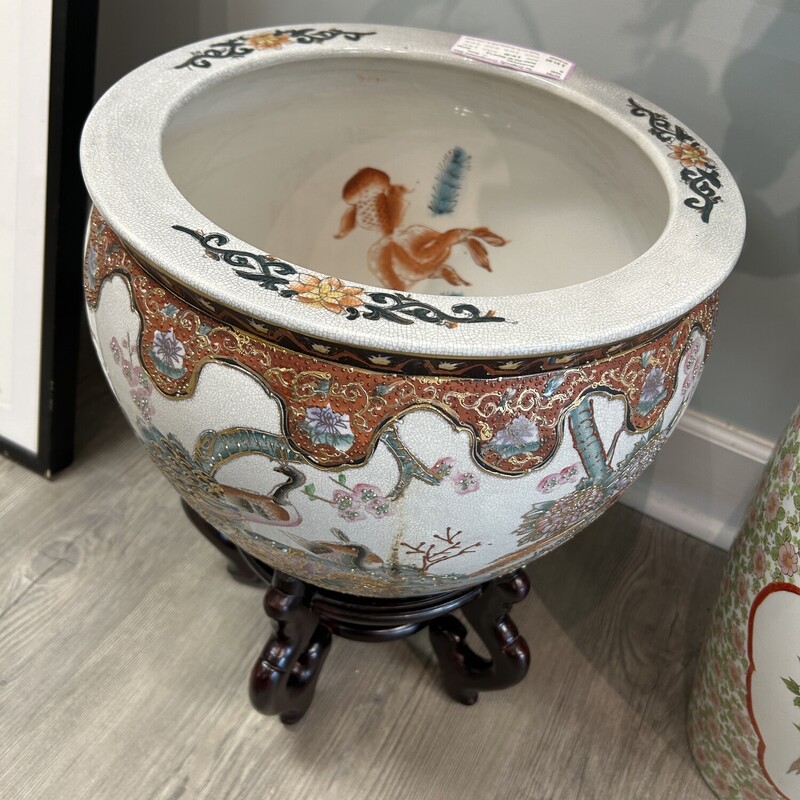 Asian Pot W/ Stand Lg