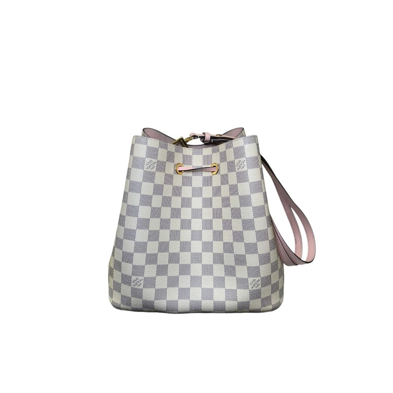 Louis Vuitton Neonoe Damier Azur Bucket Bag

Lining Ballerina Pink

Date Code:SP2169

Dimensions:

Base length: 10.25 in
Height: 10.25 in
Width: 6.75 in
Drop: 13.5 in

In very good condition. Some wear and marks on the straps. Some interior marks.

Does not come with original dust bag or box.
