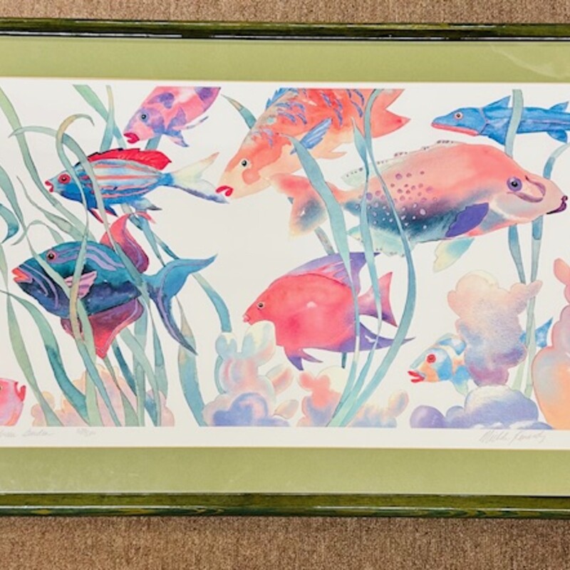 Undersea Garden Print by Michele Kennedy
Green Blue Multicolored Size: 30.5 x 21H
