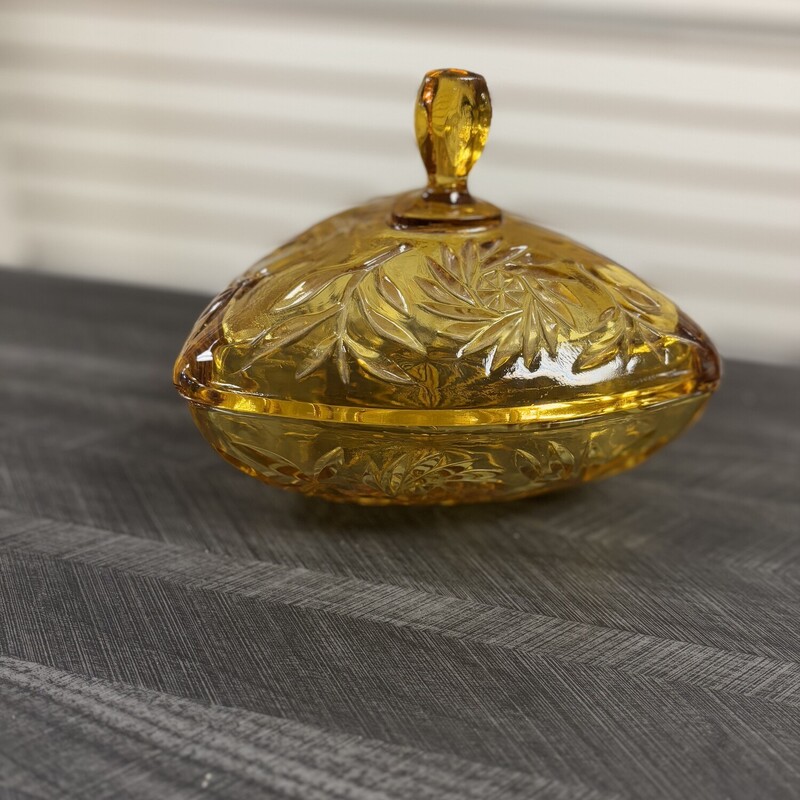 Hazel Amber Triangle Candy dish