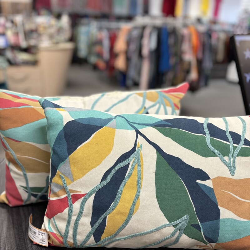 Porch Pillows (2), Size: 12x18 In