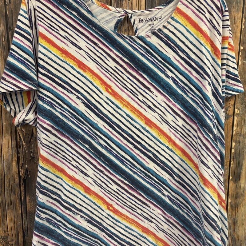 Blue/orange/purple Shirt, Size: 1x