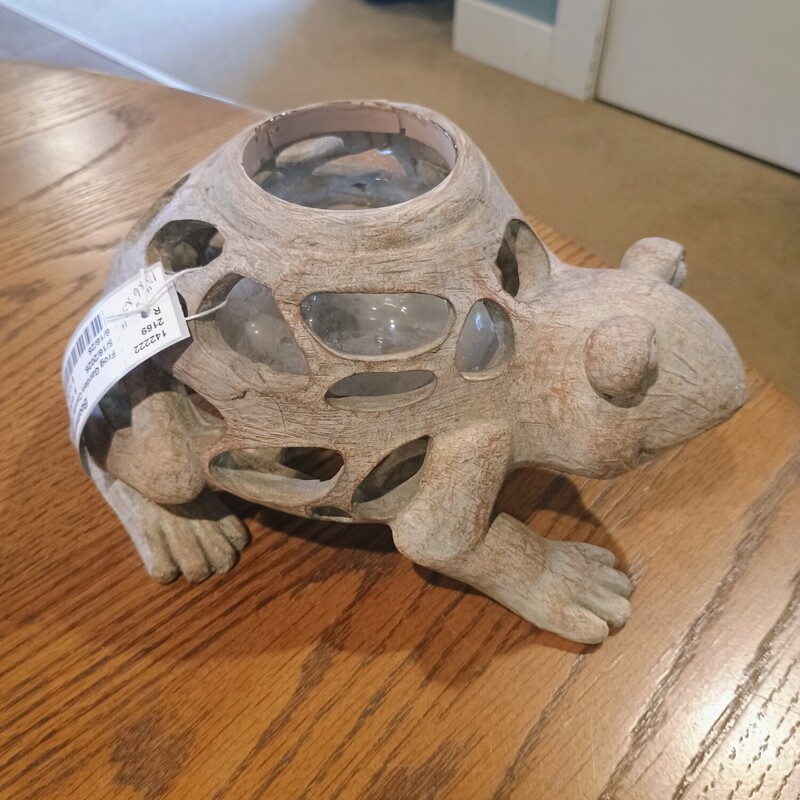 Frog Garden Candle Hldr