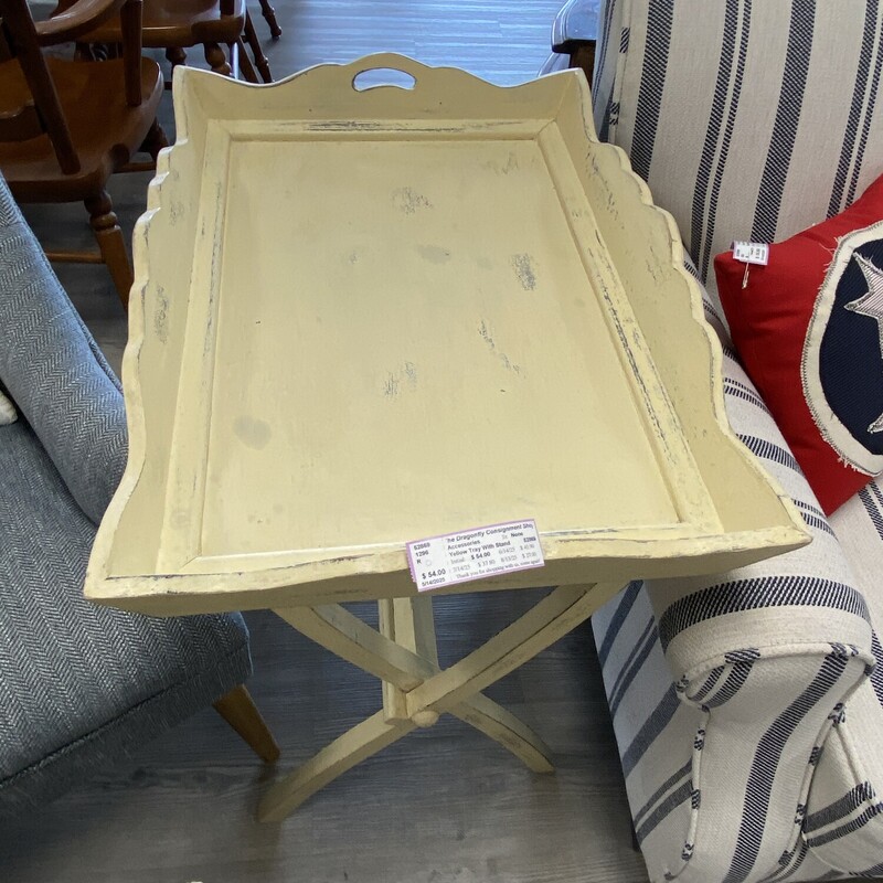 Yellow Tray With Stand