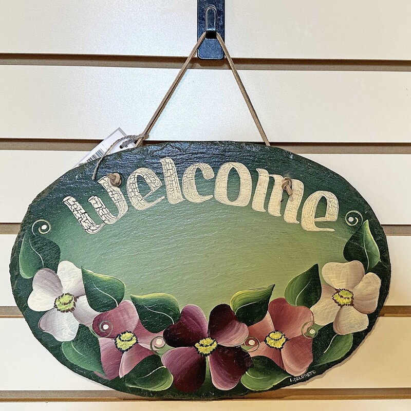 HPainted Welcome Slate
