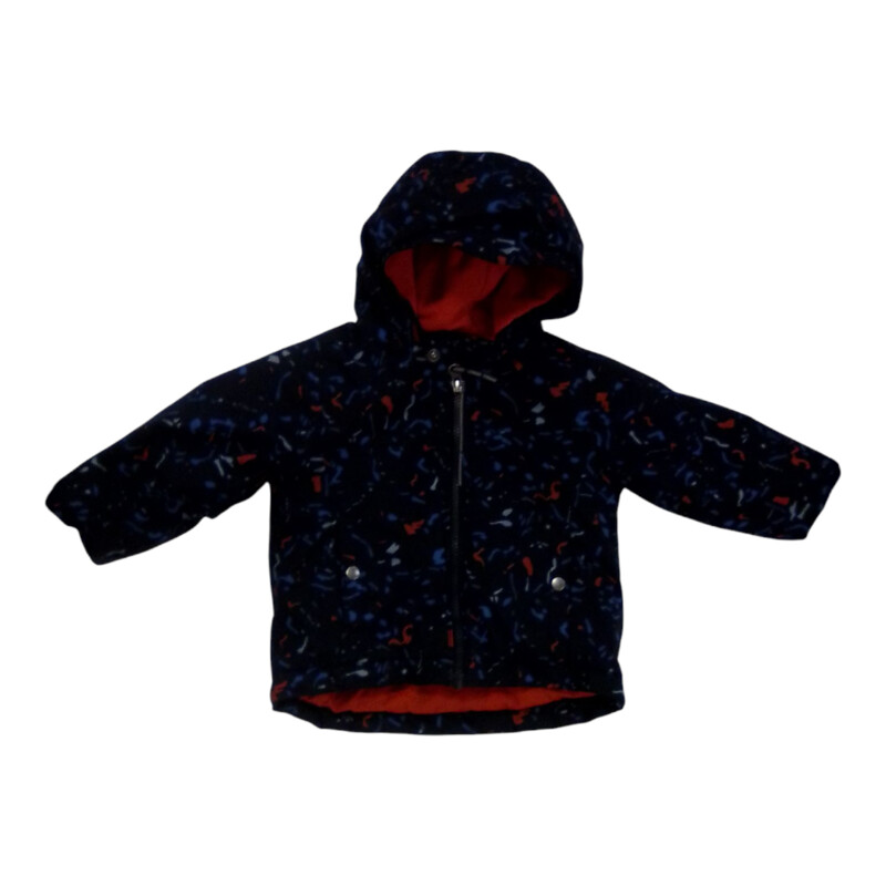 Winter Coat: Blue /Orange