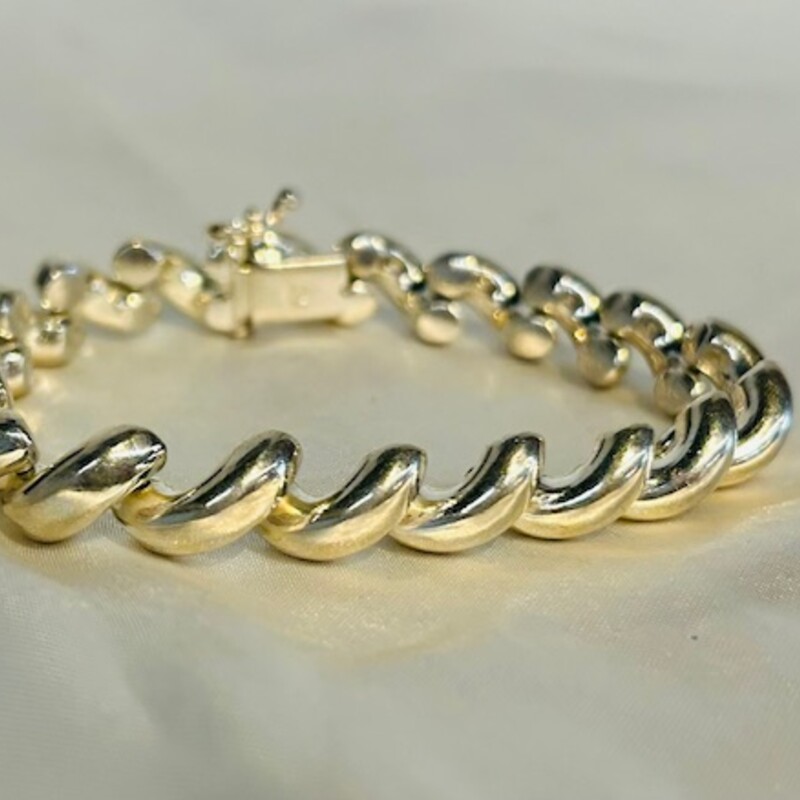 925 Italy Ribbed Link