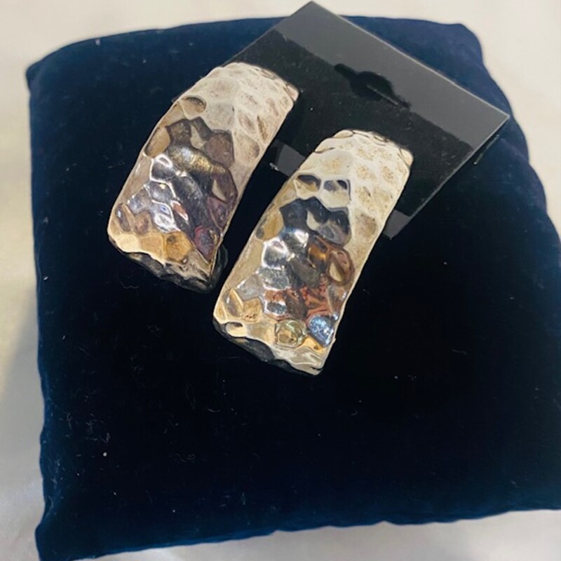 925 Hammered Hoops