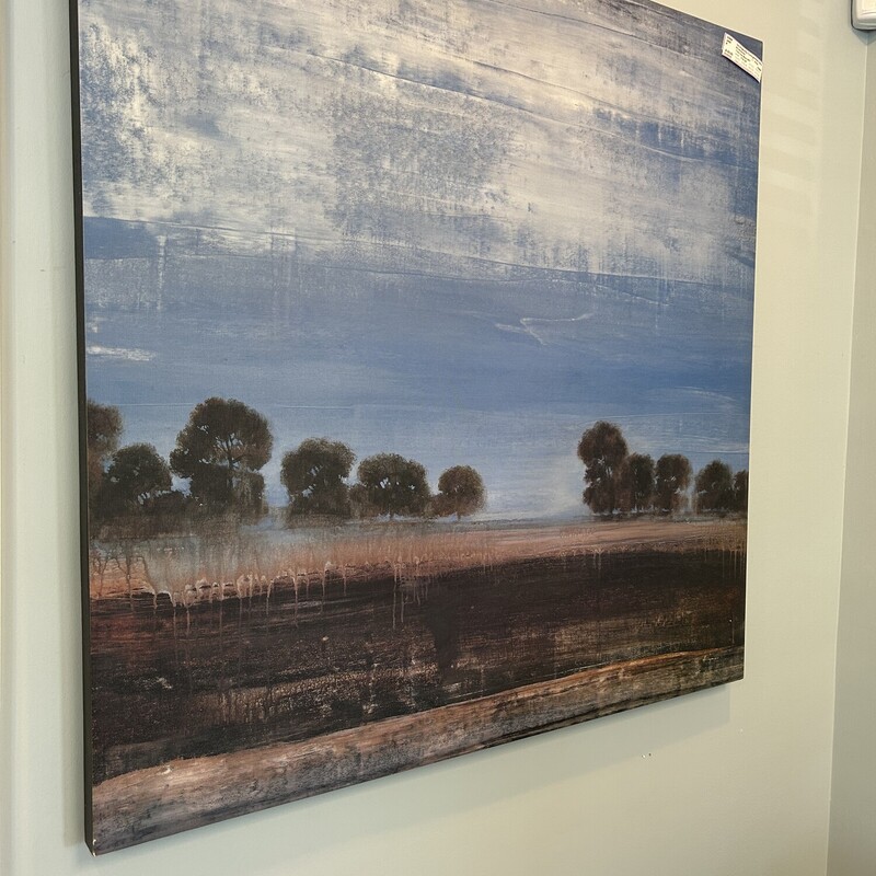 Tree Line Blue ART Canvas