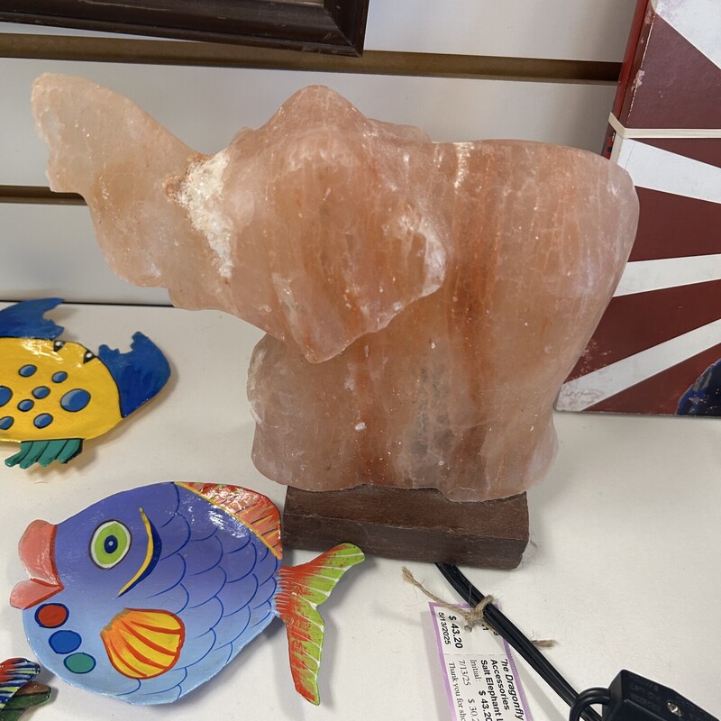 Salt Elephant Lamp