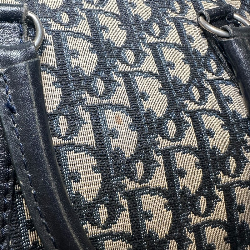 Christian Dior Bagages Boston Duffle Monogram Bag<br />
<br />
Vintage 1980s<br />
<br />
Dimensions: 12 L x9.5 H inches<br />
<br />
In very good condition. Minor mark on the canvas. Some corner wear.<br />
<br />
Does not come with original dust bag or box/