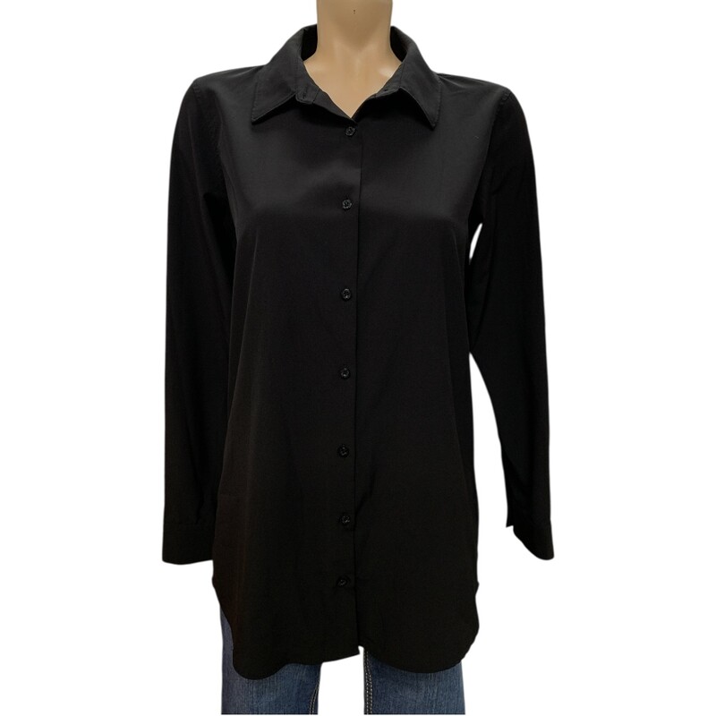 Calvin Klein Top LS, Black, Size: S