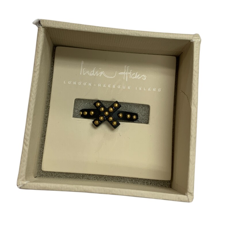 India Hicks Ring, Black, Size: 8