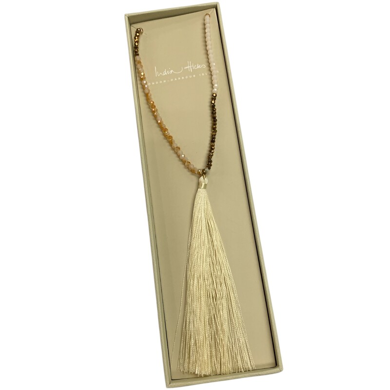 India Hicks Necklace Bead, Brwn/whi, Size: None