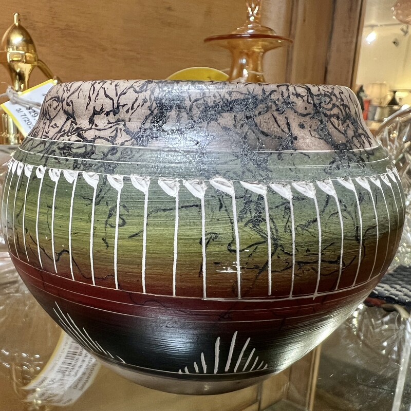 Horsehair Vase Native American Benally Horsehair,
Size: 3x4