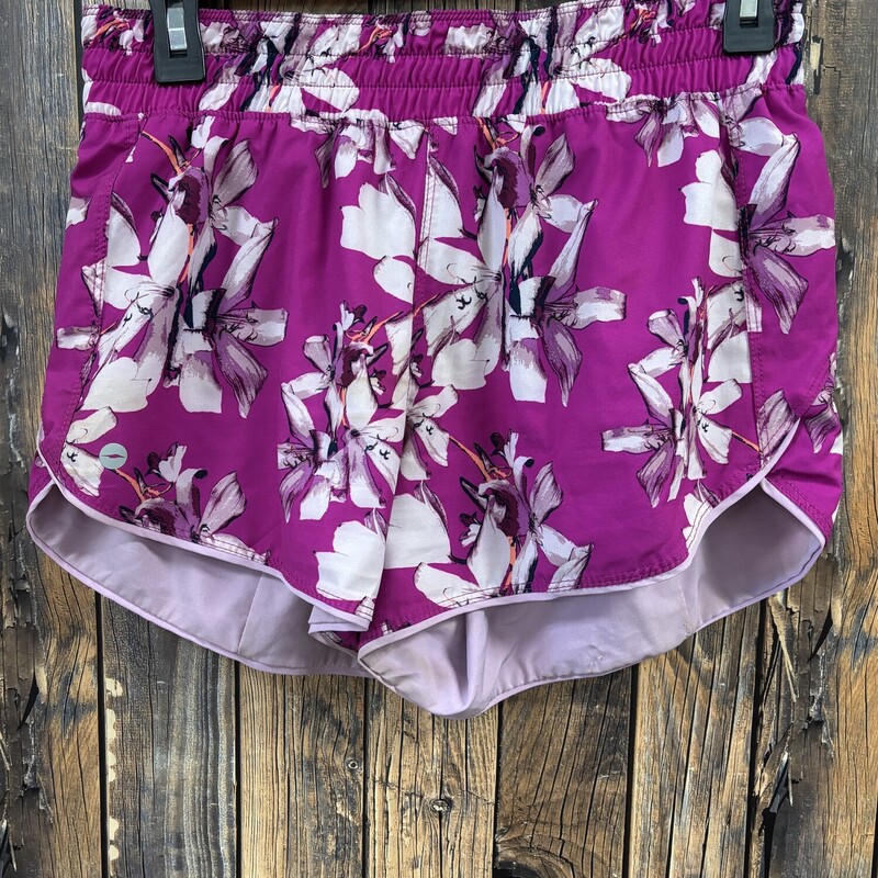 Floral Athletic Shorts, Size: M