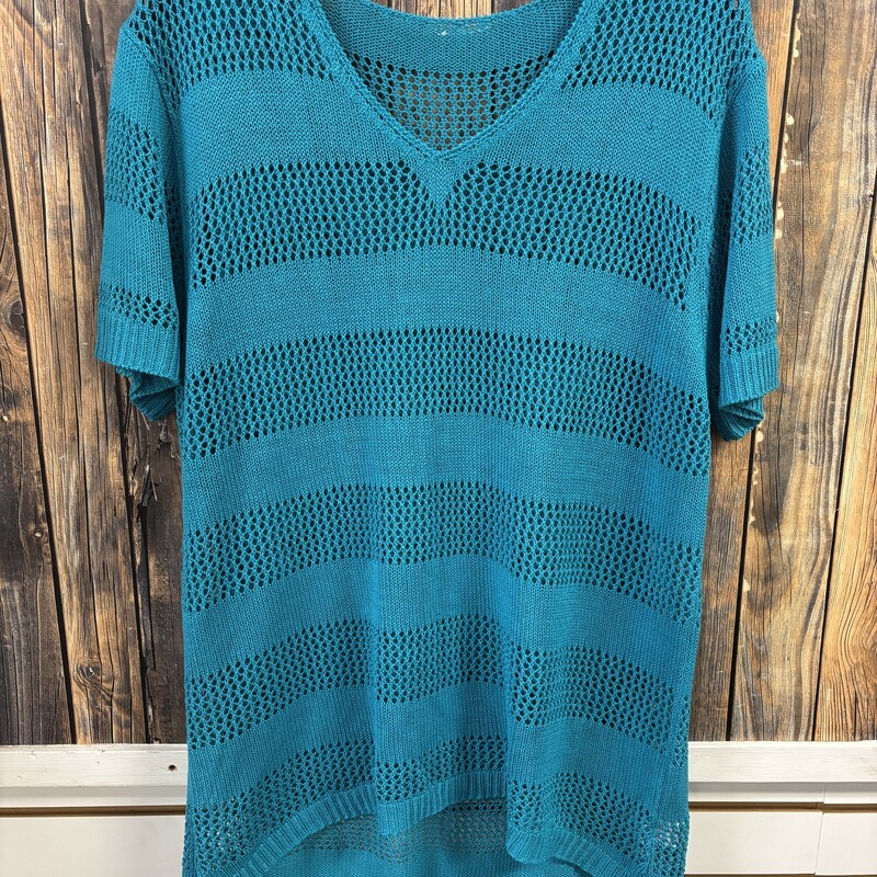 Blue Crochet Top, Size: XL