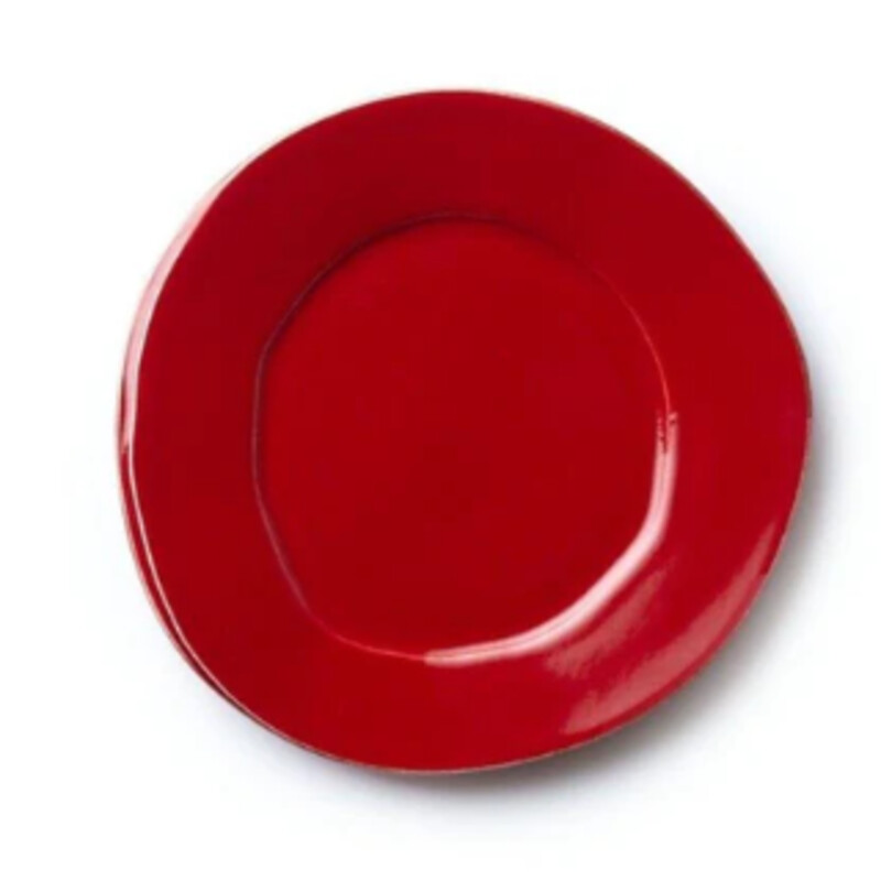 Vietri Lastra 10.5 Inch Dinner Plate
Red Stoneware
Size: 9 Inch
Dishwasher Safe, Microwave Safe, Freezer Safe, Oven Safe.Beloved for its sophisticated simplicity, versatility, and durability, Lastra is our bestselling collection. The understated elegance, clean lines, and unique shape of the Lastra make it a timeless choice for any table.
NEW Retail $44 Coordinating Pieces Sold Separately
