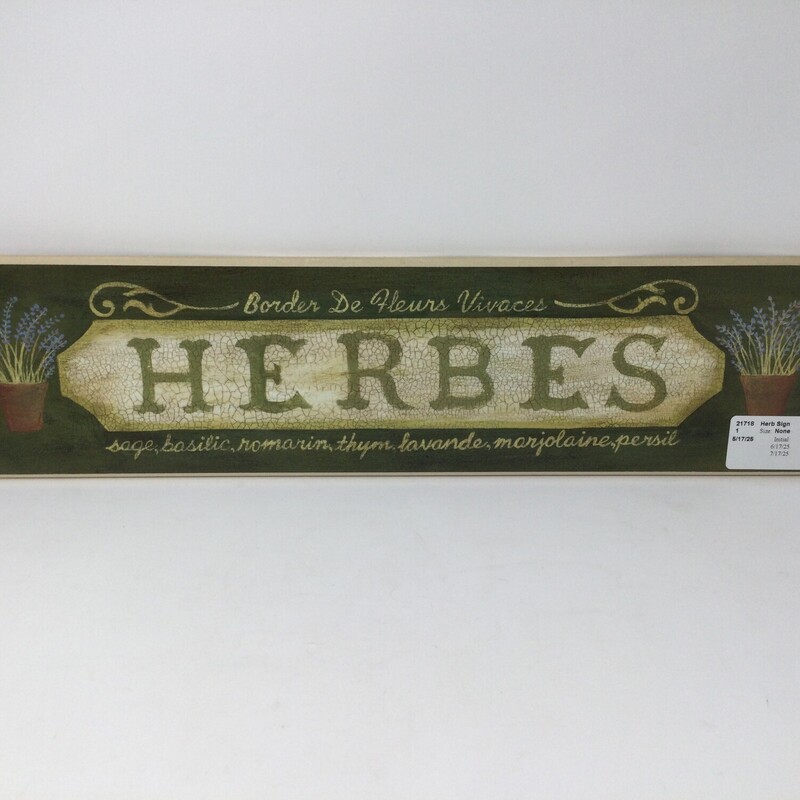 Herb Sign