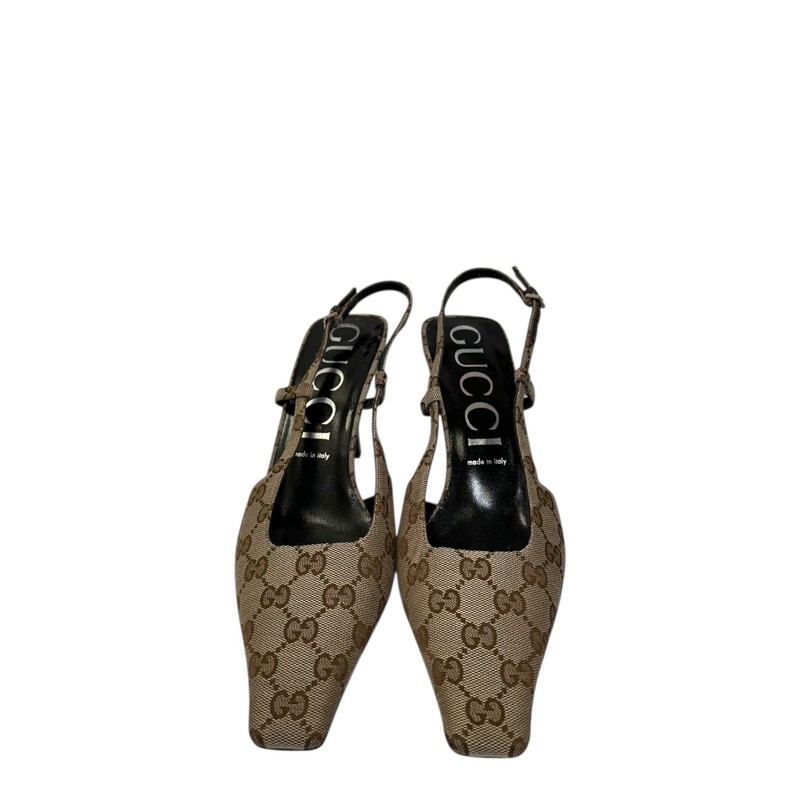 Gucci Malga Kid Square Monogram Heels

Size 41

In very good condition. Light scuffing to the back of the heels.

Does not come with the original dust bag or box.