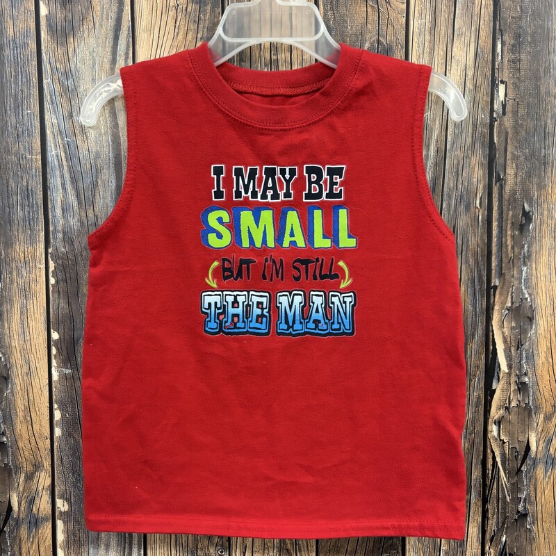 Red Small The Man Tank, Size: 3T