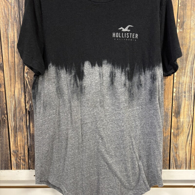 Black And Grey Hollister Tee, Size: L