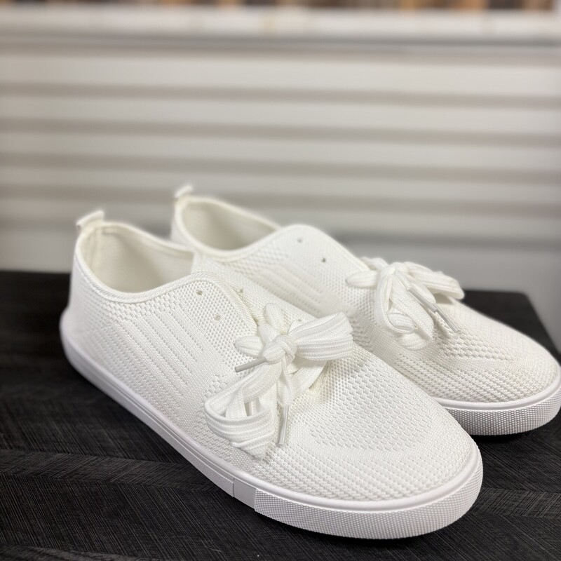 White Tennis Shoes, Size: 9