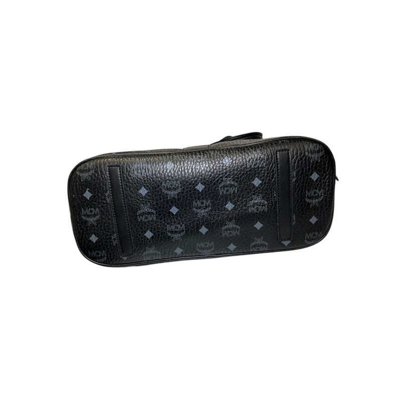 MCM Liz Reversible Black Logo Tote with Pouch<br />
<br />
Dimensions:14 H X 11 L inches<br />
<br />
In good condition. Wear on the leather straps, corner wear  and interior marks.<br />
<br />
Does not come wit original dust bag or box.