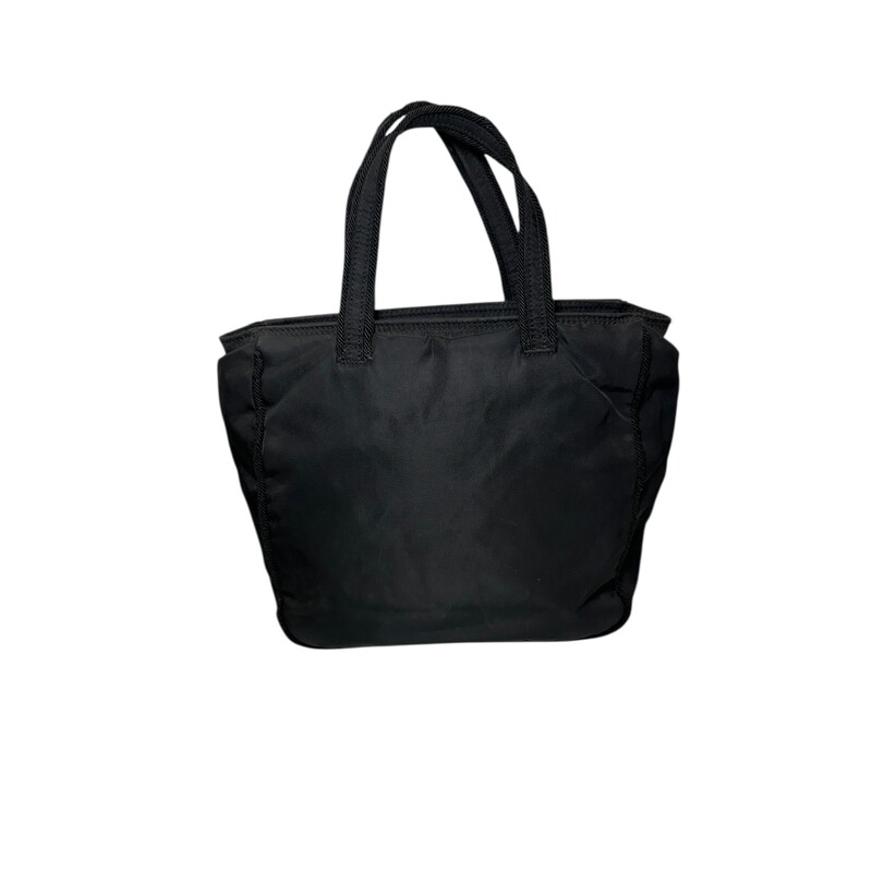 Prada Beaded Satin Sequin Tote Bag<br />
<br />
Factory code:26<br />
<br />
Dimensions: 9L x 9H inches<br />
<br />
In very good condition. Some faint marks on the nylon.<br />
<br />
Comes with original dust bag. No box.