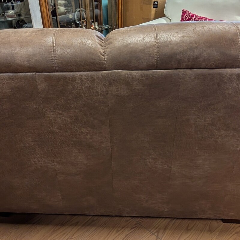 Lazyboy Mackenzie Love Seat, Brown,  Faux Leather<br />
60w x 37d x 35h