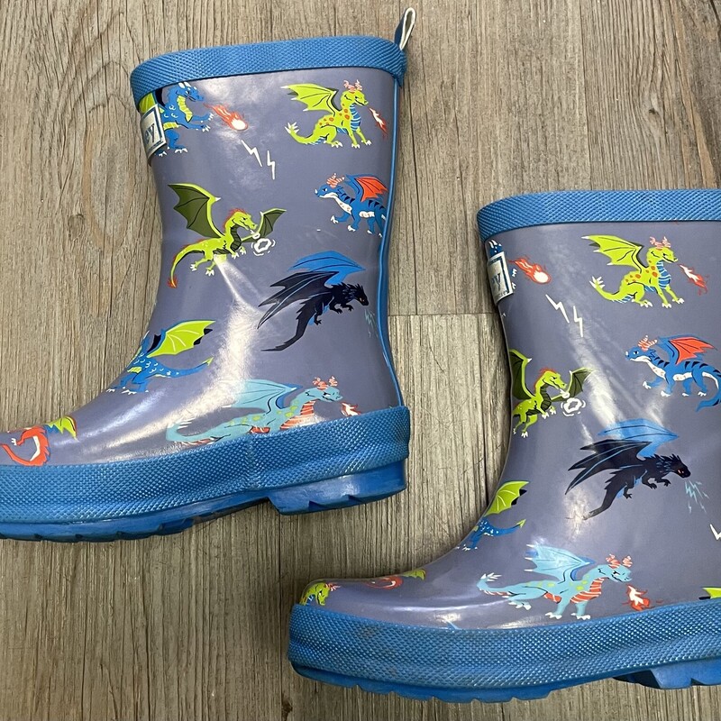 Hatley Rain Boots, Blue, Size: 11Y