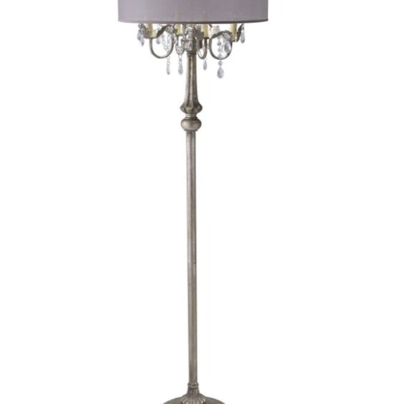 Chandelier Floor Lamp
Silver Champagne Size: 19 x 65H
Retails: $220