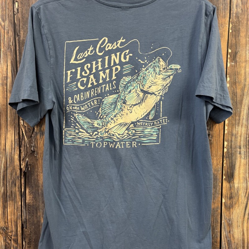 Blue Fishing Camp Tee, Size: M
