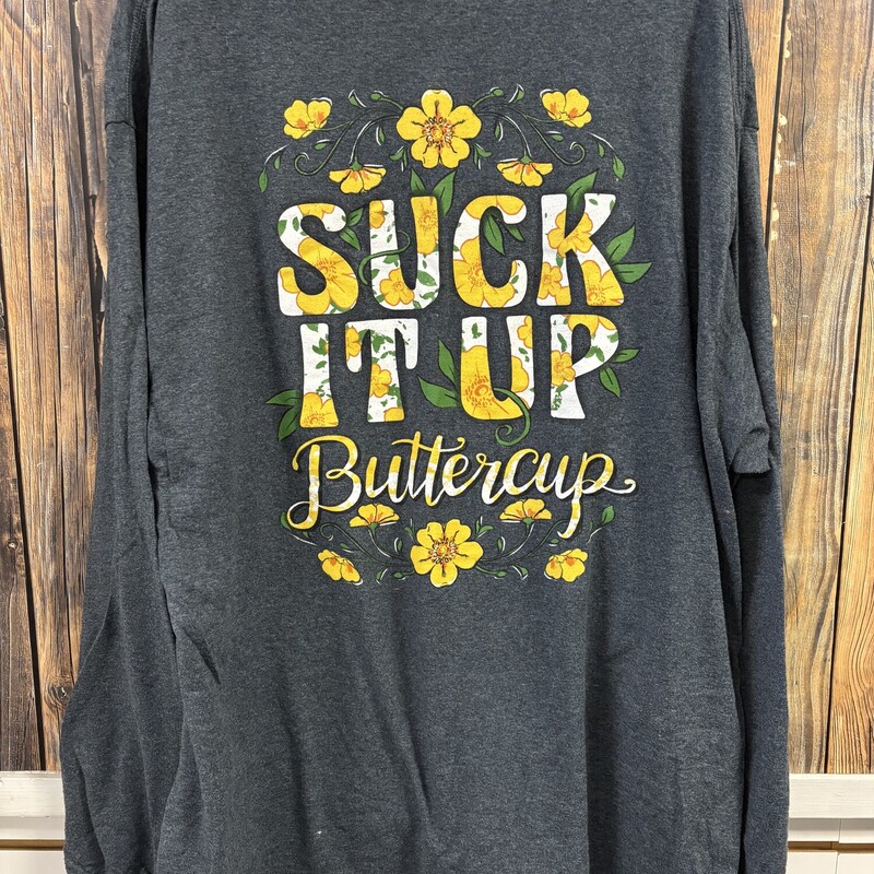 Suck It Up Grey Top, Size: 2XL