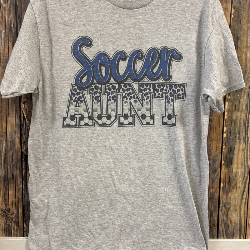 Grey Soccer Aunt Shirt, Size: M