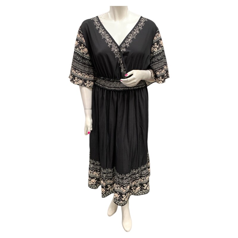 Bloomchic, Blk/whit, Size: 4X