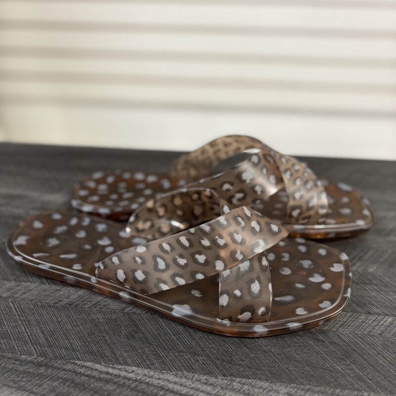 Animal Print Sandals, Size: 8