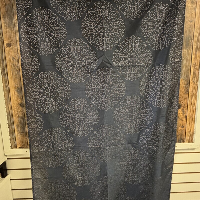4 Blue Sparkly Panels, Size: 37x80 In
