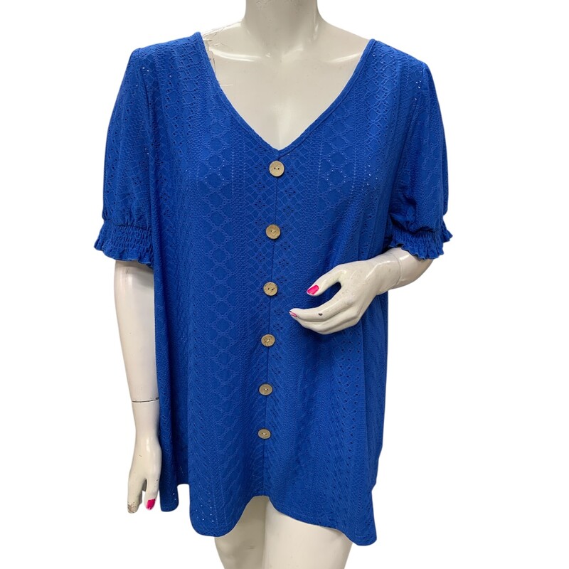 Bloomchic, Blue, Size: 4X