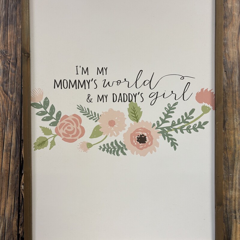 Mommys Girl Decor, Size: 27x19 In
