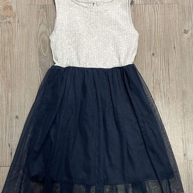 Uniqlo Dress, Grey/nav, Size: 5-6Y
