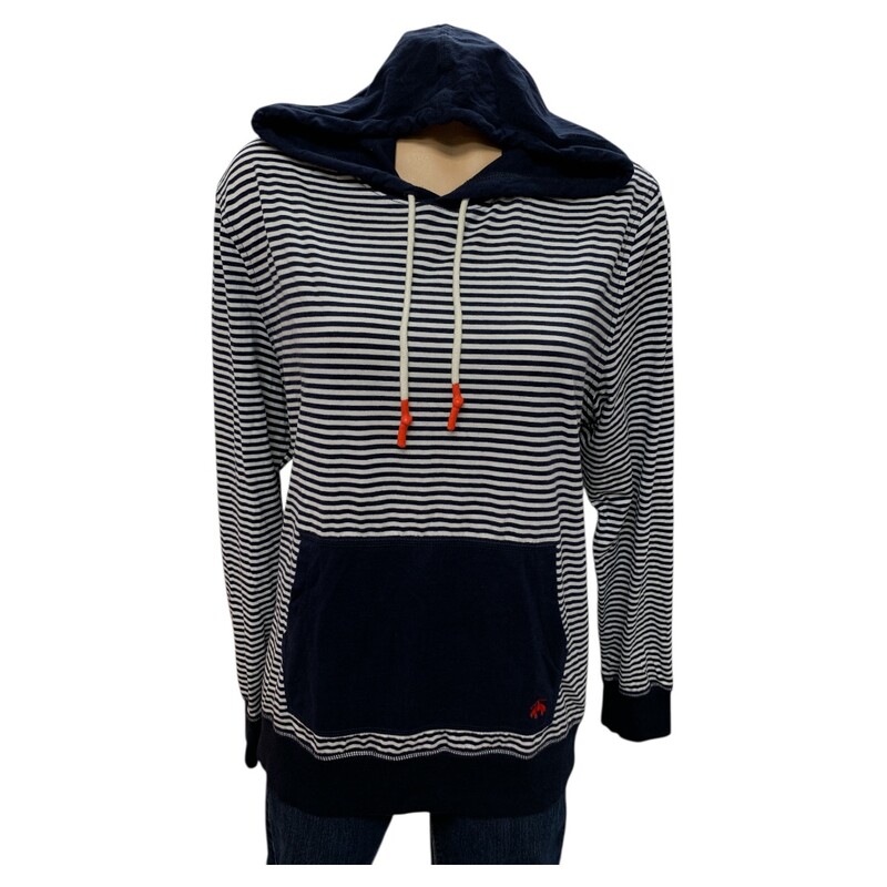 Brooke Brothers, Nvy/whit, Size: L
